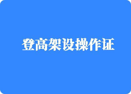 骚逼夹鸡吧视频登高架设操作证